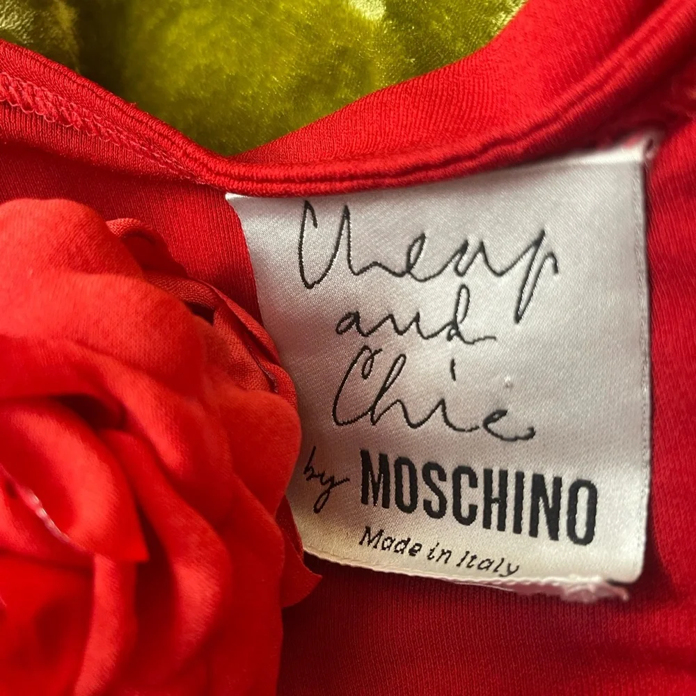 Moschino cheap and chic red heart neck vintage Y2K top - Picture 7 of 7